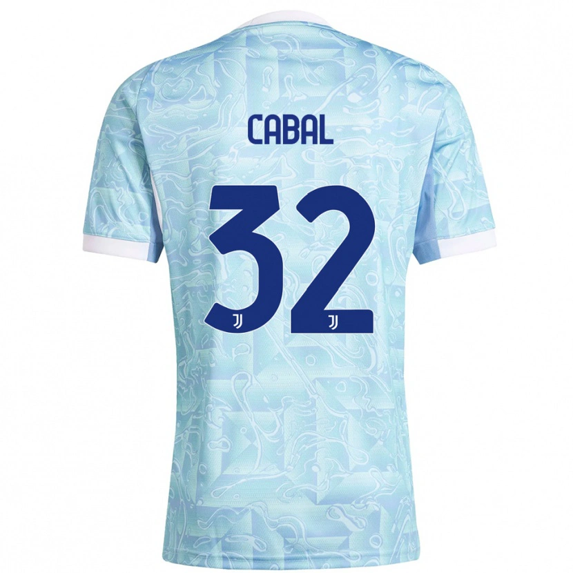 Danxen Hombre Camiseta Juan Cabal #32 Azul Cielo Amarillo 2ª Equipación 2025/26 La Camisa México