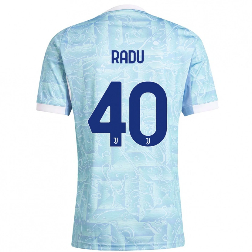 Danxen Hombre Camiseta Riccardo Radu #40 Azul Cielo Amarillo 2ª Equipación 2025/26 La Camisa México
