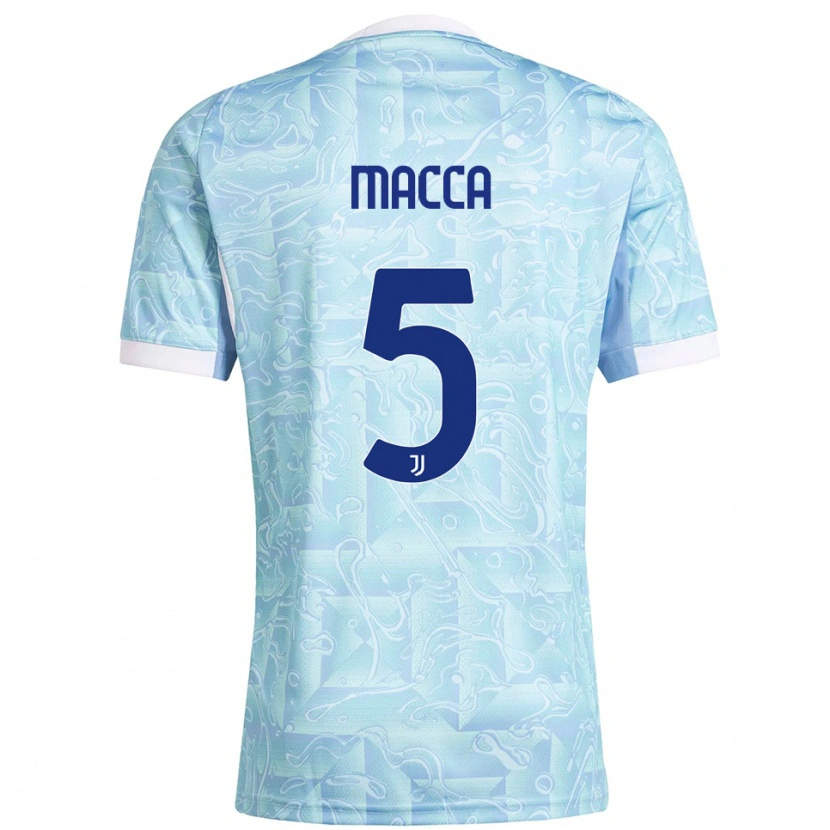 Danxen Hombre Camiseta Federico Macca #5 Azul Cielo Amarillo 2ª Equipación 2025/26 La Camisa México