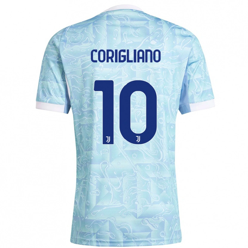 Danxen Hombre Camiseta Thomas Corigliano #10 Azul Cielo Amarillo 2ª Equipación 2025/26 La Camisa México