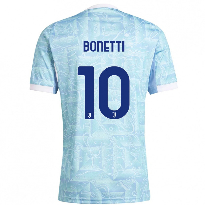 Danxen Hombre Camiseta Andrea Bonetti #10 Azul Cielo Amarillo 2ª Equipación 2025/26 La Camisa México