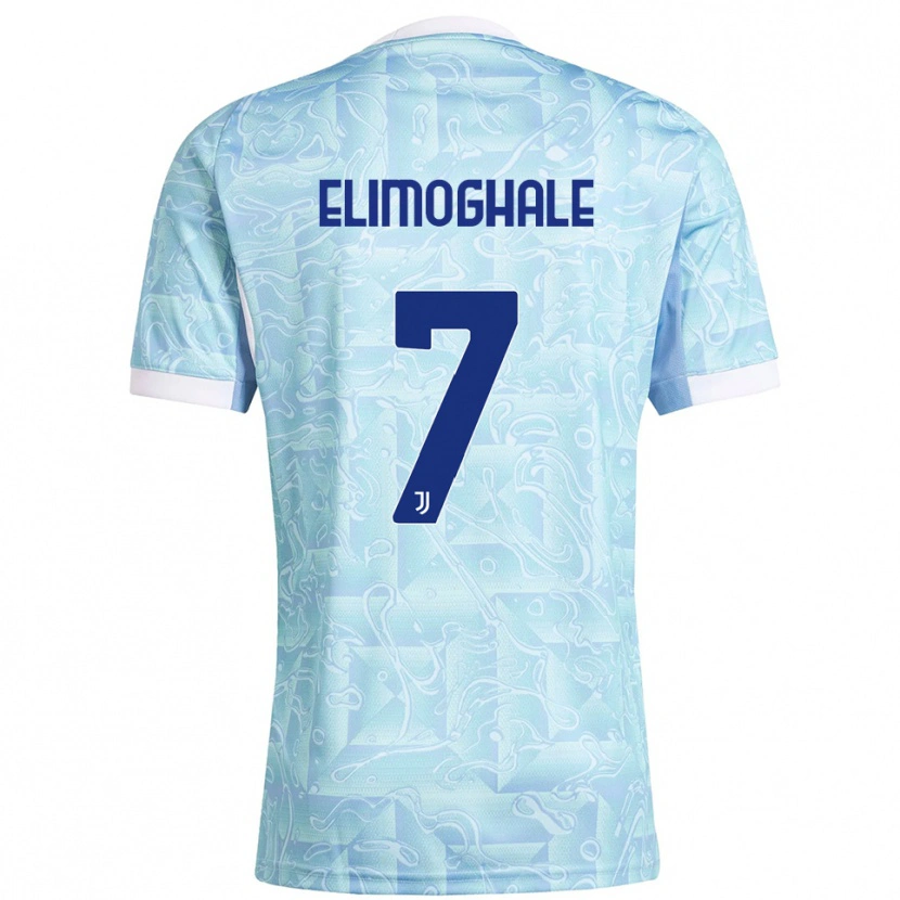 Danxen Hombre Camiseta Destiny Elimoghale #7 Azul Cielo Amarillo 2ª Equipación 2025/26 La Camisa México