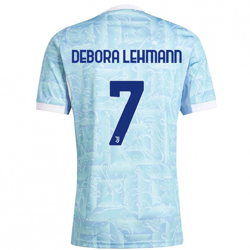 Danxen Hombre Camiseta Alisha Debora Lehmann #7 Azul Cielo Amarillo 2ª Equipación 2025/26 La Camisa México
