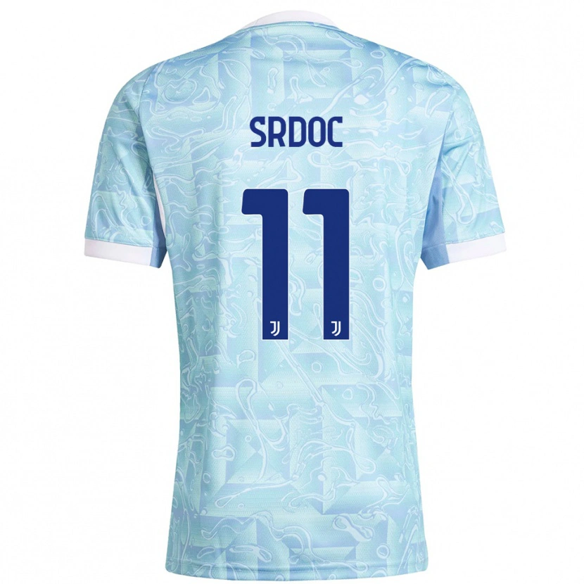 Danxen Hombre Camiseta Ivano Srdoc #11 Azul Cielo Amarillo 2ª Equipación 2025/26 La Camisa México