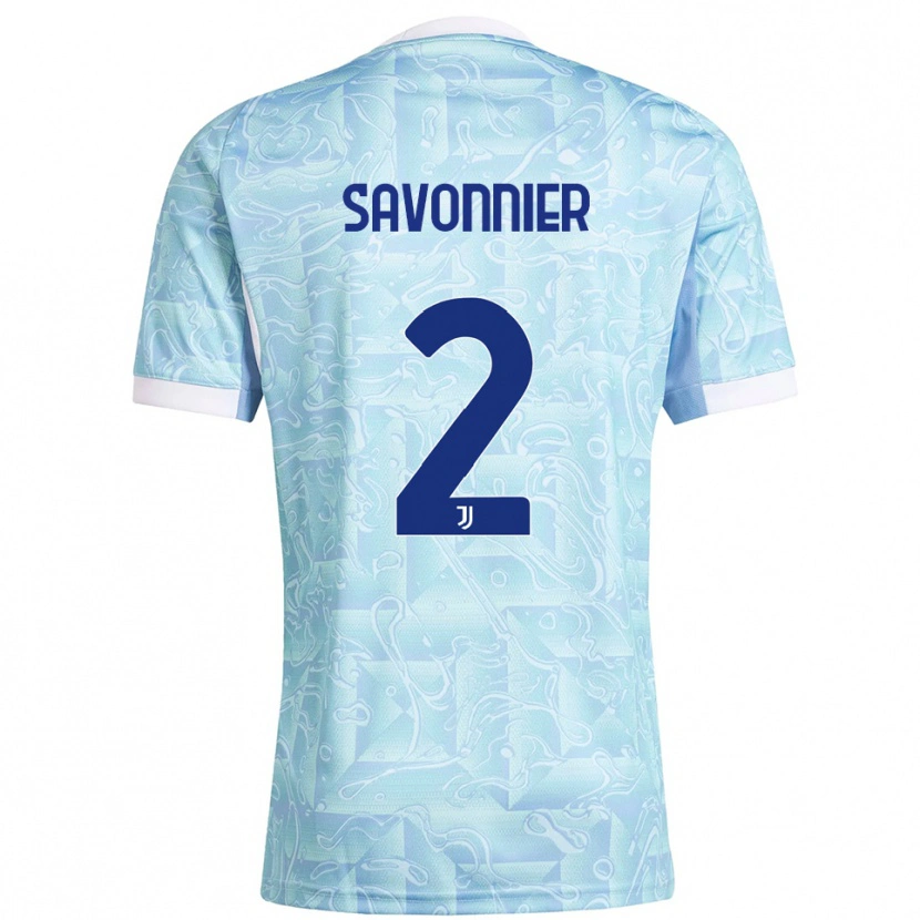 Danxen Hombre Camiseta Nelson Savonnier #2 Azul Cielo Amarillo 2ª Equipación 2025/26 La Camisa México