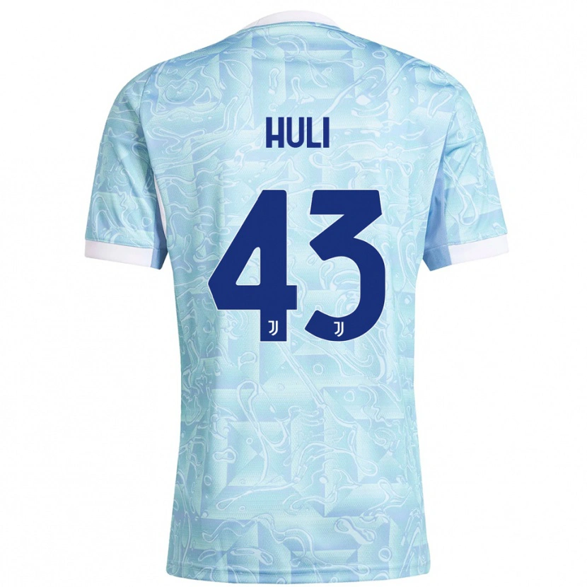 Danxen Hombre Camiseta Raffaele Huli #43 Azul Cielo Amarillo 2ª Equipación 2025/26 La Camisa México