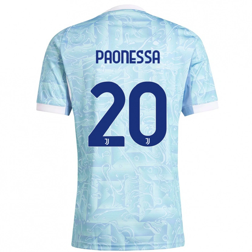 Danxen Hombre Camiseta Riccardo Paonessa #20 Azul Cielo Amarillo 2ª Equipación 2025/26 La Camisa México