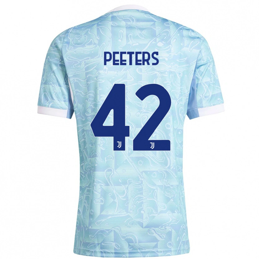 Danxen Hombre Camiseta Daouda Peeters #42 Azul Cielo Amarillo 2ª Equipación 2025/26 La Camisa México