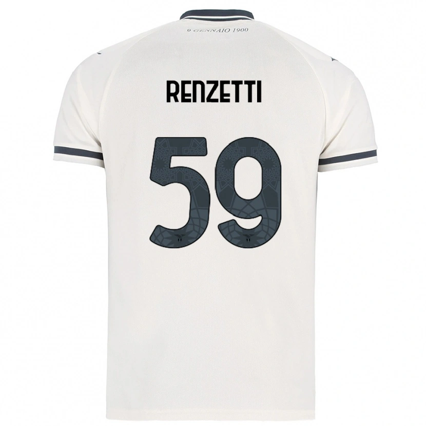 Danxen Hombre Camiseta Davide Renzetti #59 Blanco Marino 2ª Equipación 2025/26 La Camisa México