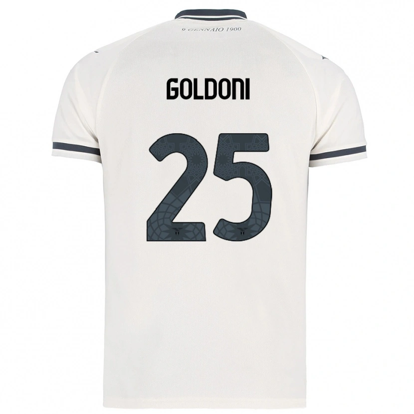 Danxen Hombre Camiseta Eleonora Maria Goldoni #25 Blanco Marino 2ª Equipación 2025/26 La Camisa México
