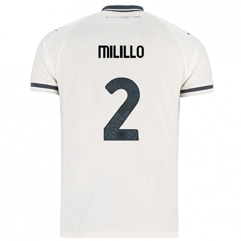 Danxen Hombre Camiseta Flavio Milillo #2 Blanco Marino 2ª Equipación 2025/26 La Camisa México