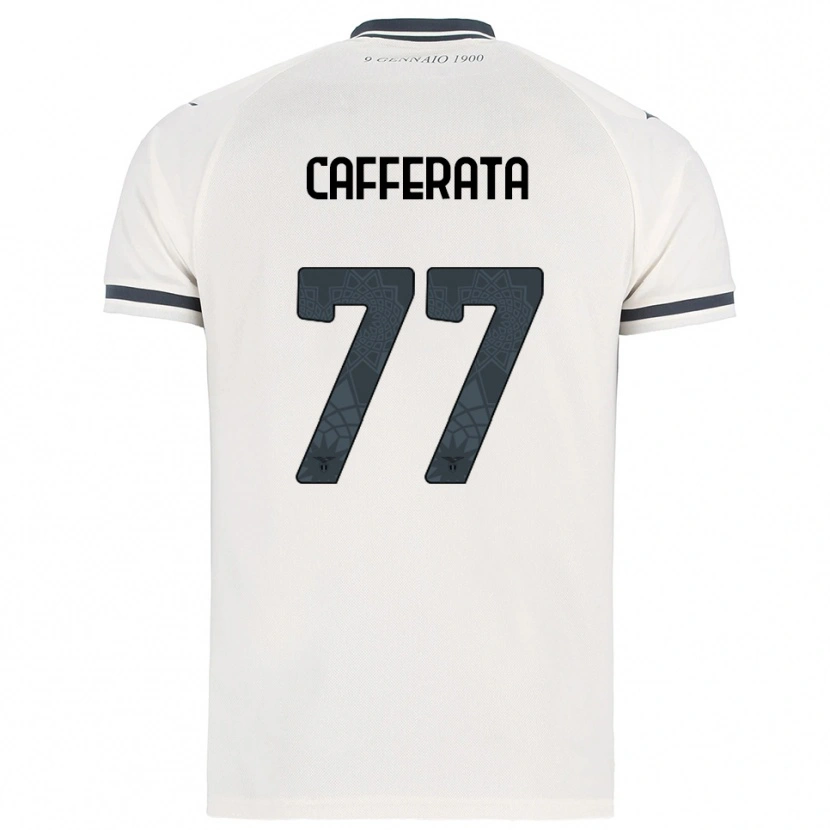 Danxen Hombre Camiseta Federica Cafferata #77 Blanco Marino 2ª Equipación 2025/26 La Camisa México