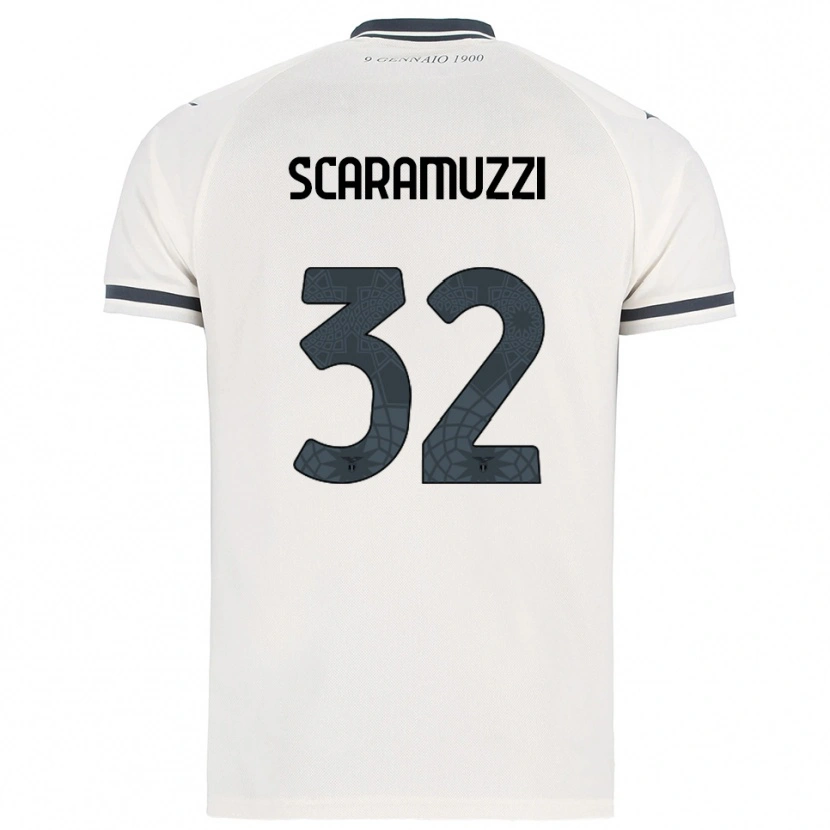 Danxen Hombre Camiseta Chiara Scaramuzzi #32 Blanco Marino 2ª Equipación 2025/26 La Camisa México
