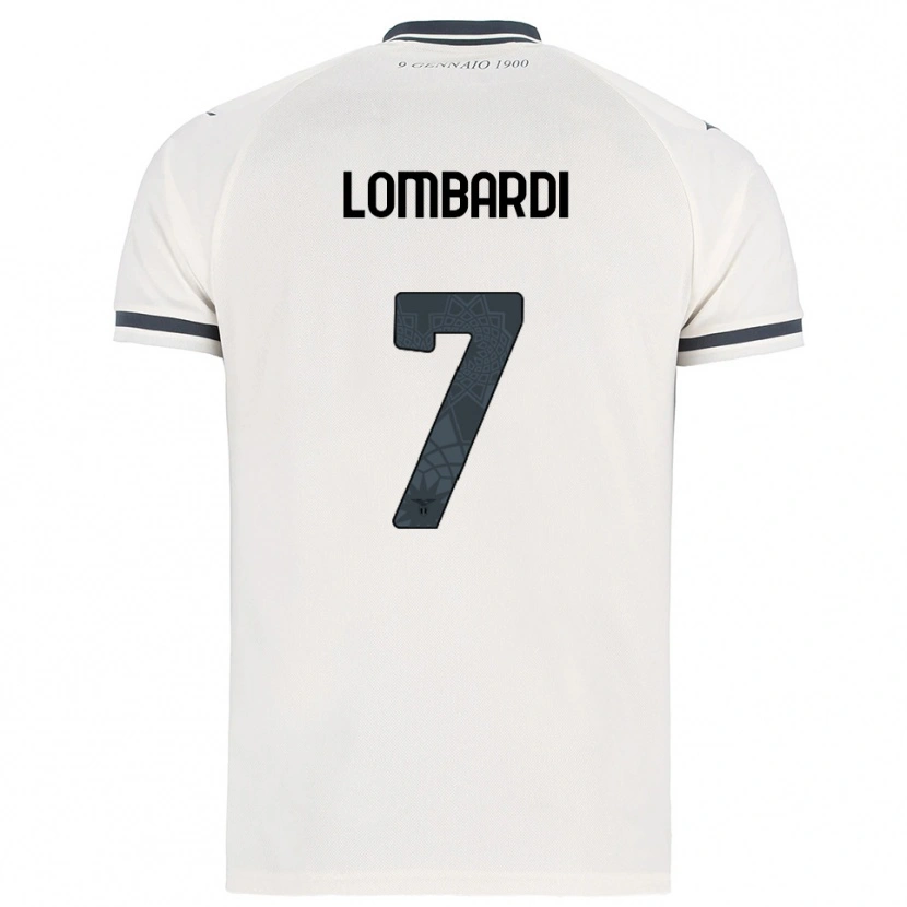 Danxen Hombre Camiseta Pierlorenzo Lombardi #7 Blanco Marino 2ª Equipación 2025/26 La Camisa México