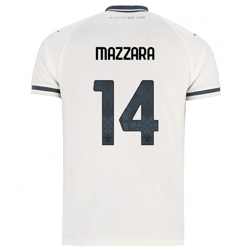 Danxen Hombre Camiseta Matteo Mazzara #14 Blanco Marino 2ª Equipación 2025/26 La Camisa México