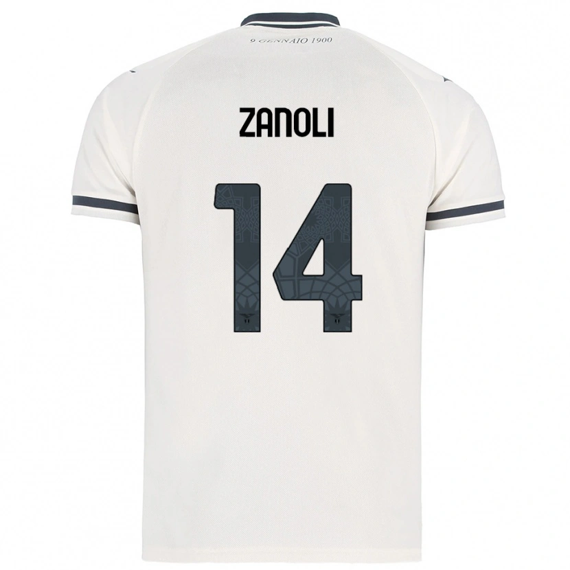Danxen Hombre Camiseta Martina Zanoli #14 Blanco Marino 2ª Equipación 2025/26 La Camisa México