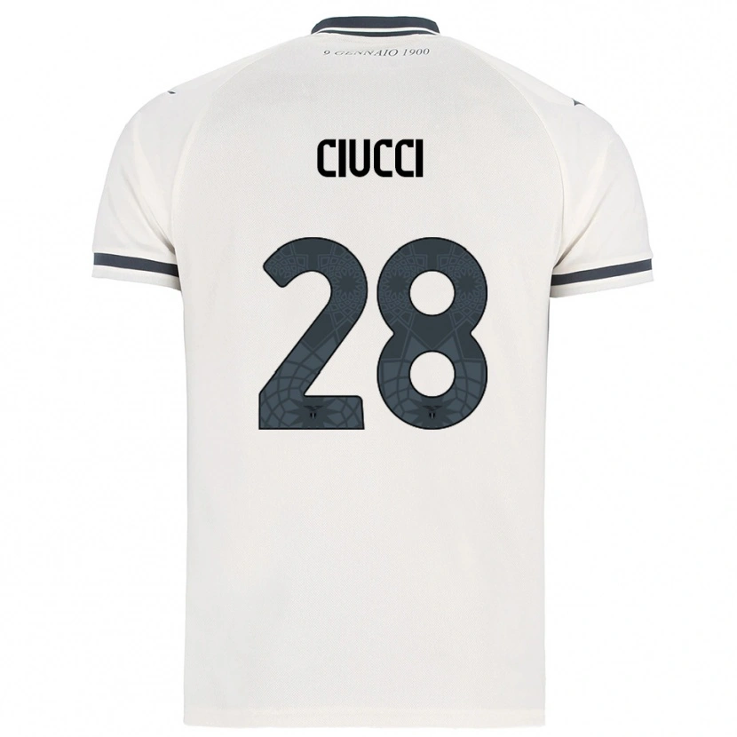 Danxen Hombre Camiseta Federico Ciucci #28 Blanco Marino 2ª Equipación 2025/26 La Camisa México