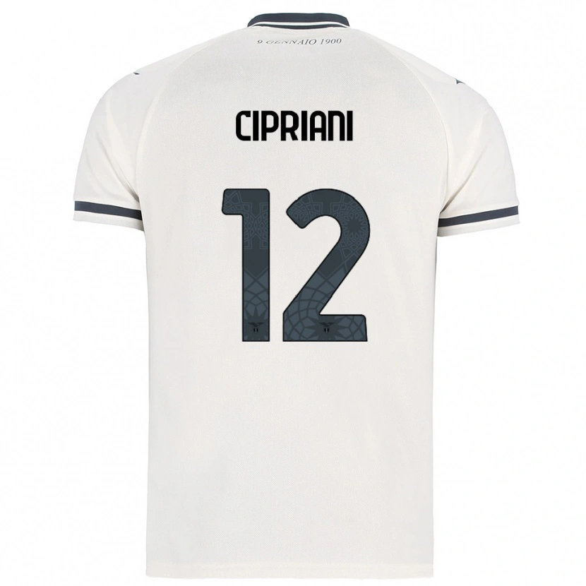 Danxen Hombre Camiseta Alessio Cipriani #12 Blanco Marino 2ª Equipación 2025/26 La Camisa México