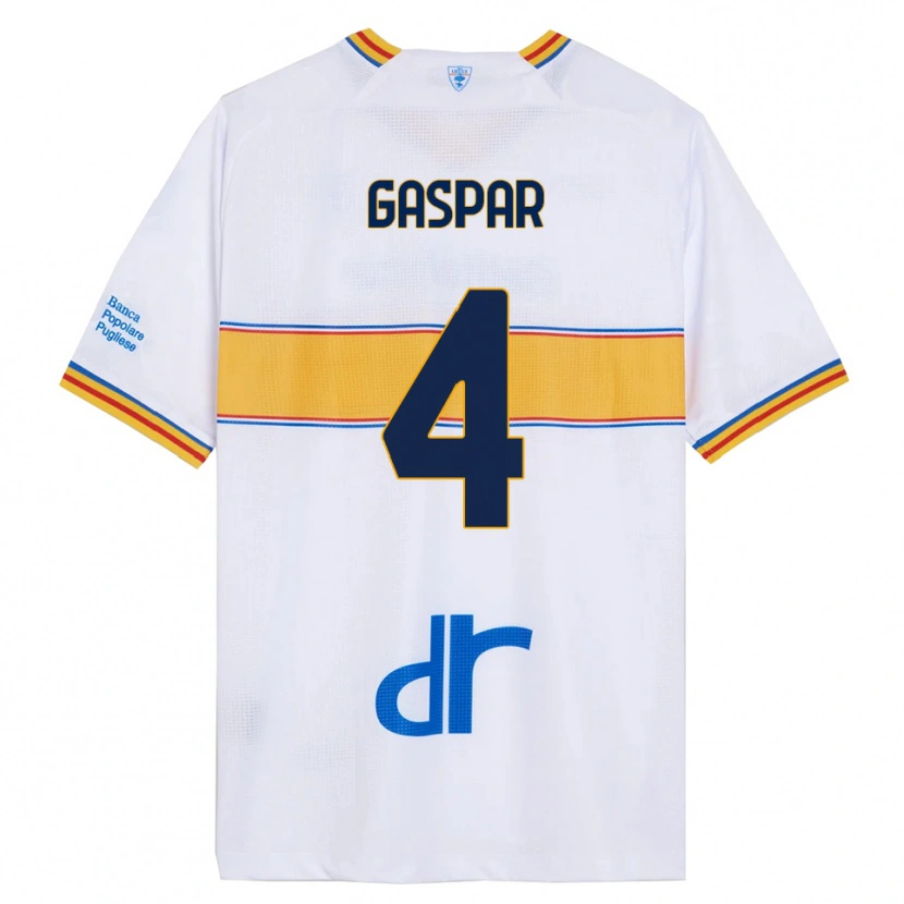 Danxen Hombre Camiseta Kialonda Gaspar #4 Blanco Amarillo 2ª Equipación 2025/26 La Camisa México