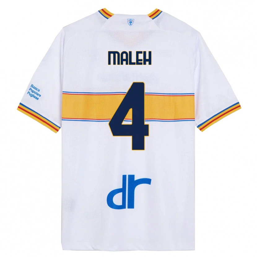 Danxen Hombre Camiseta Youssef Maleh #4 Blanco Amarillo 2ª Equipación 2025/26 La Camisa México