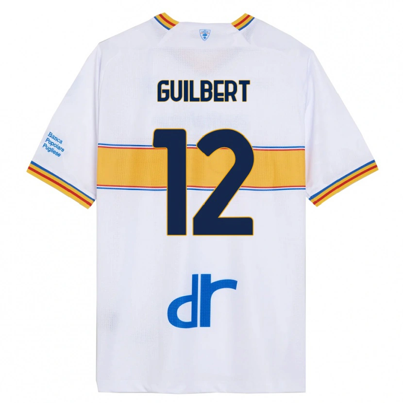 Danxen Hombre Camiseta Frédéric Guilbert #12 Blanco Amarillo 2ª Equipación 2025/26 La Camisa México
