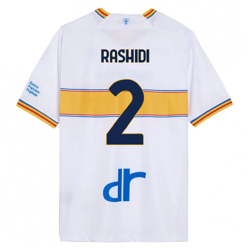 Danxen Hombre Camiseta William Rashidi #2 Blanco Amarillo 2ª Equipación 2025/26 La Camisa México