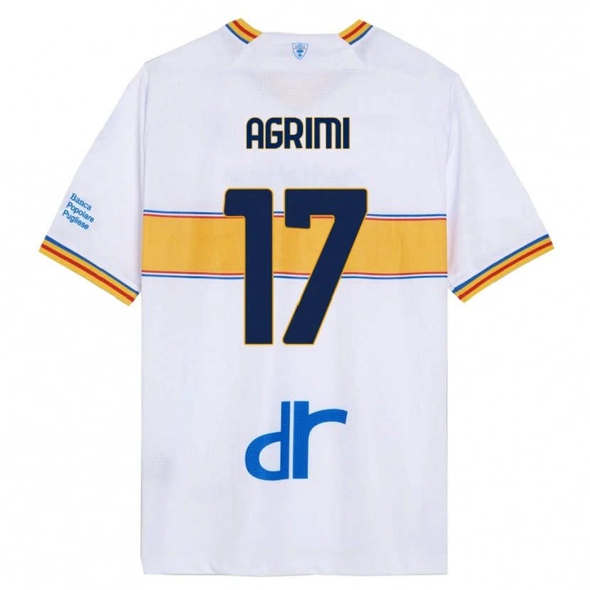 Danxen Hombre Camiseta Matteo Agrimi #17 Blanco Amarillo 2ª Equipación 2025/26 La Camisa México
