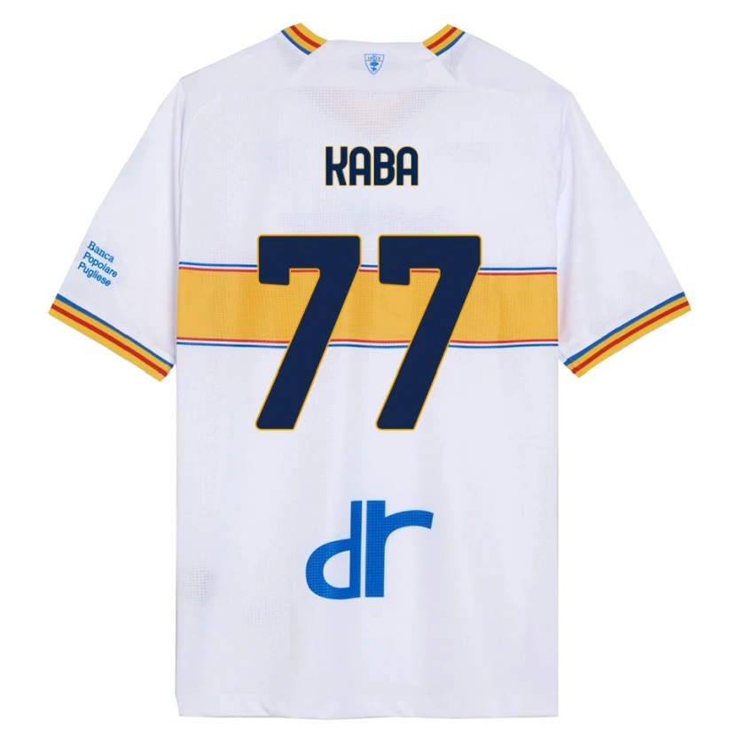 Danxen Hombre Camiseta Mohamed Kaba #77 Blanco Amarillo 2ª Equipación 2025/26 La Camisa México
