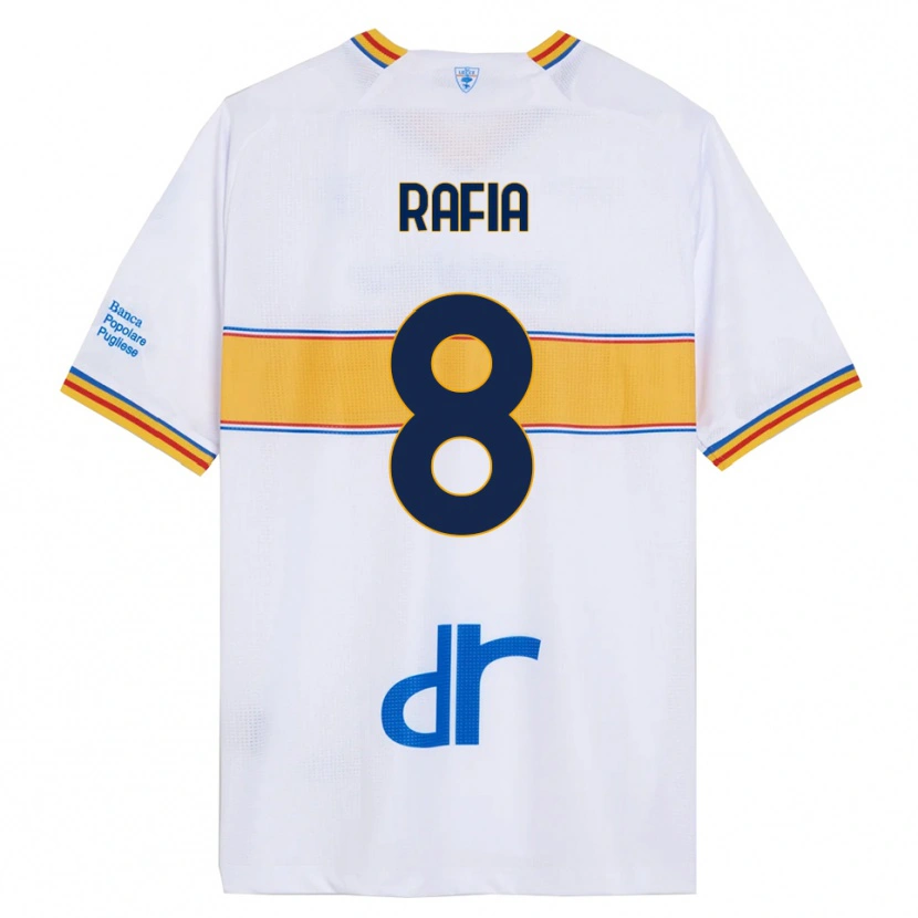 Danxen Hombre Camiseta Hamza Rafia #8 Blanco Amarillo 2ª Equipación 2025/26 La Camisa México