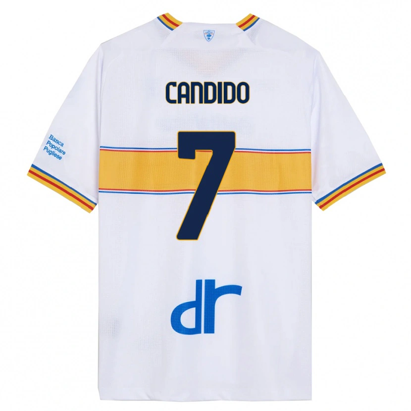 Danxen Hombre Camiseta Filippo Candido #7 Blanco Amarillo 2ª Equipación 2025/26 La Camisa México