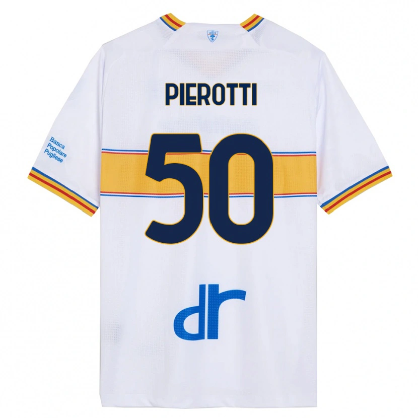 Danxen Hombre Camiseta Santiago Pierotti #50 Blanco Amarillo 2ª Equipación 2025/26 La Camisa México