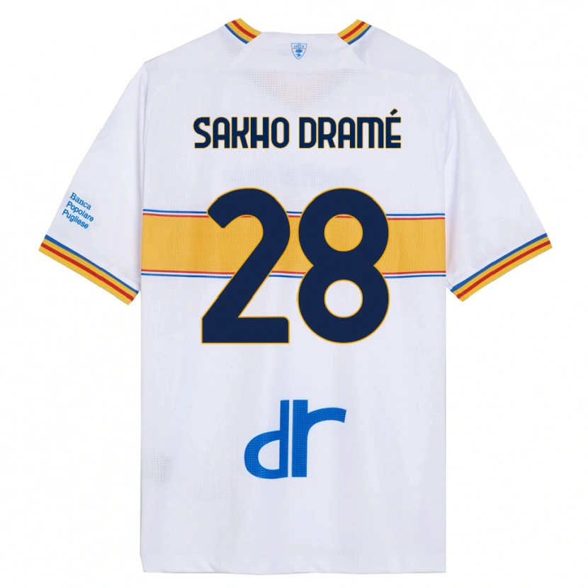 Danxen Hombre Camiseta Samba Sakho Dramé #28 Blanco Amarillo 2ª Equipación 2025/26 La Camisa México