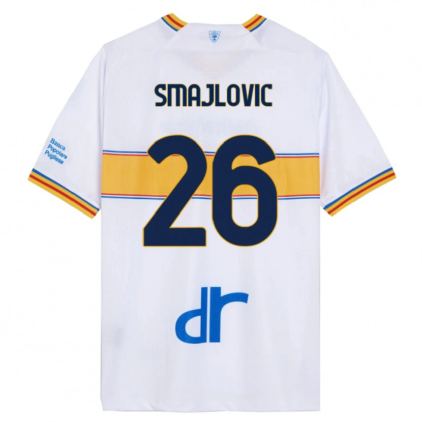 Danxen Hombre Camiseta Zinedin Smajlovic #26 Blanco Amarillo 2ª Equipación 2025/26 La Camisa México