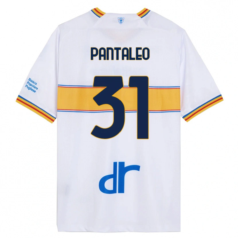 Danxen Hombre Camiseta Dario Pantaleo #31 Blanco Amarillo 2ª Equipación 2025/26 La Camisa México