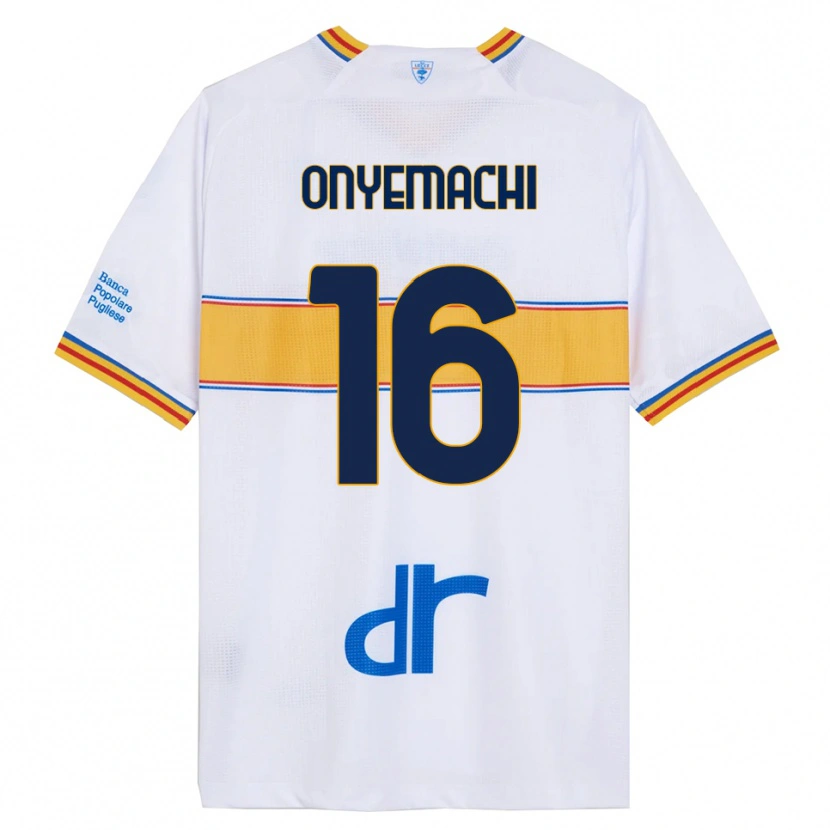 Danxen Hombre Camiseta Divine Onyemachi #16 Blanco Amarillo 2ª Equipación 2025/26 La Camisa México