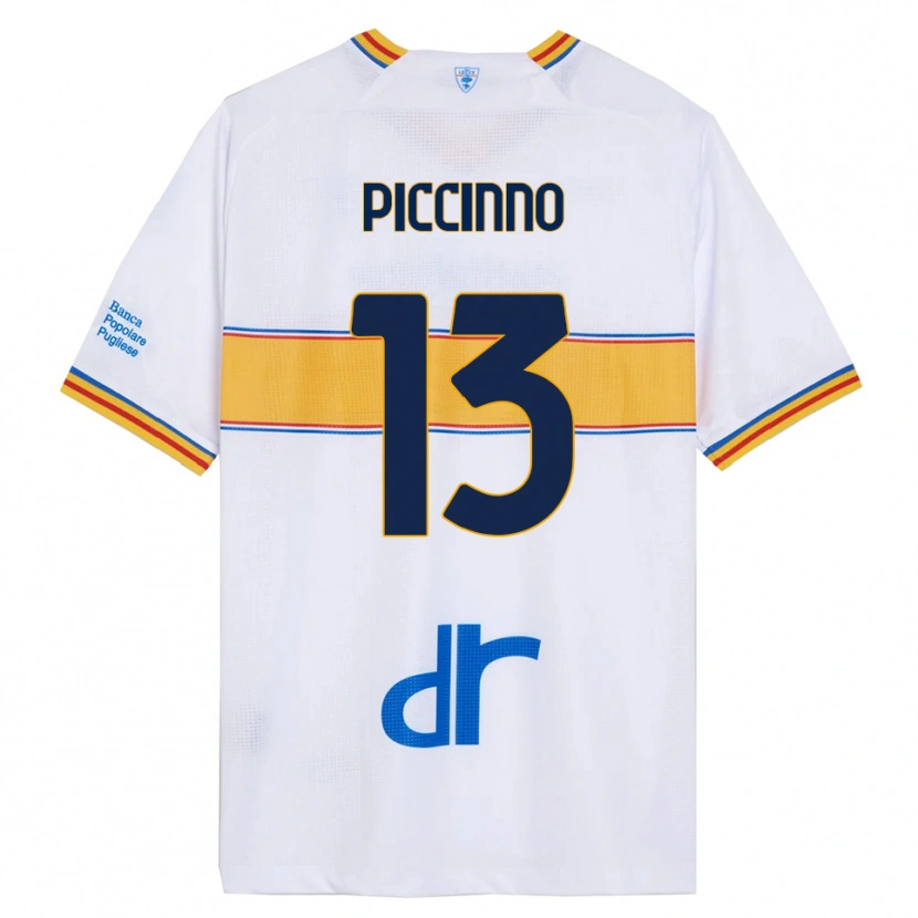 Danxen Hombre Camiseta Daniele Piccinno #13 Blanco Amarillo 2ª Equipación 2025/26 La Camisa México