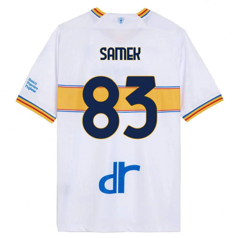 Danxen Hombre Camiseta Daniel Samek #83 Blanco Amarillo 2ª Equipación 2025/26 La Camisa México