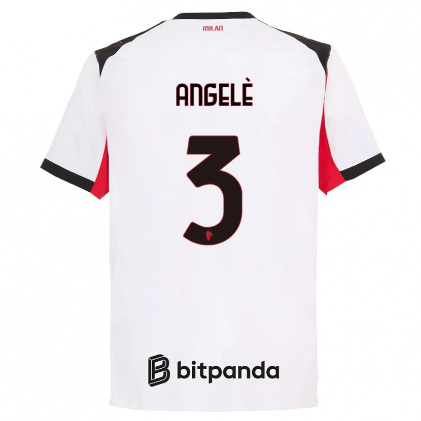 Danxen Hombre Camiseta Gregorio Angelè #3 Blanco Negro 2ª Equipación 2025/26 La Camisa México