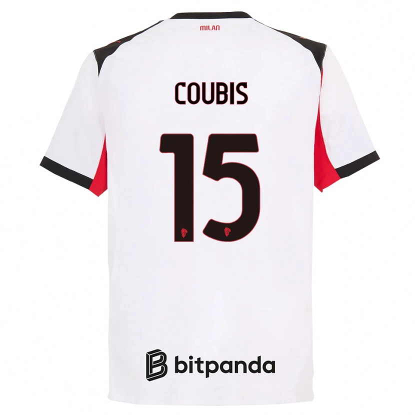 Danxen Hombre Camiseta Andrei Coubiș #15 Blanco Negro 2ª Equipación 2025/26 La Camisa México