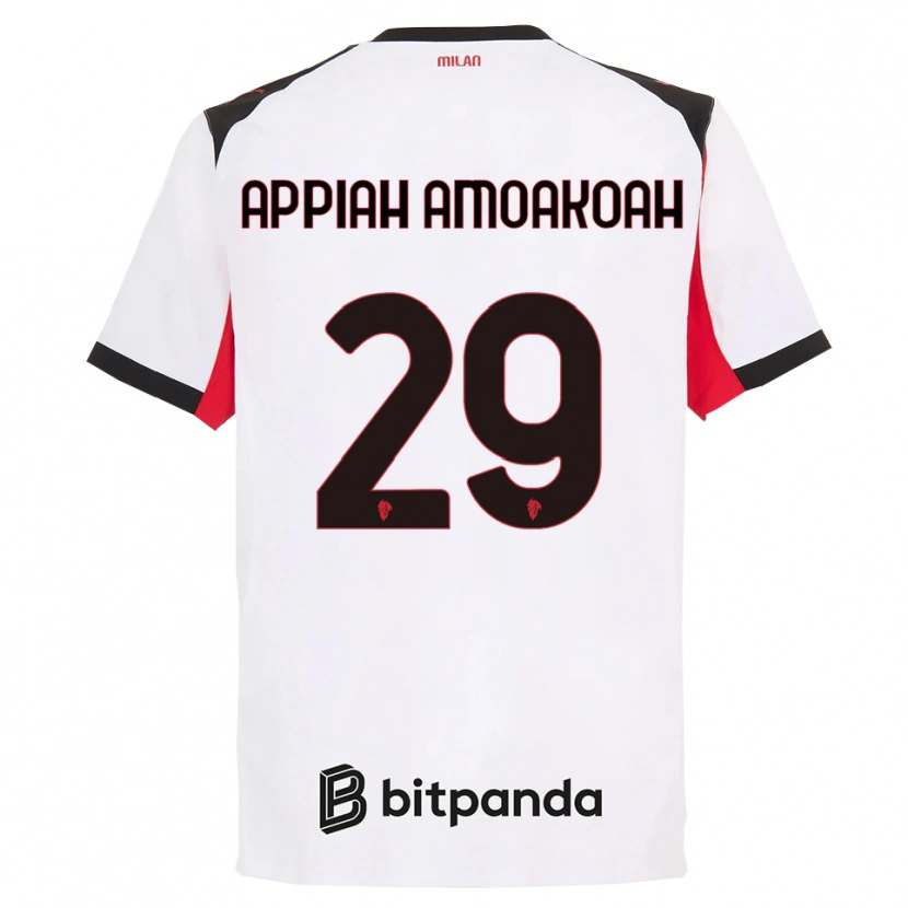Danxen Hombre Camiseta Karen Appiah Amoakoah #29 Blanco Negro 2ª Equipación 2025/26 La Camisa México