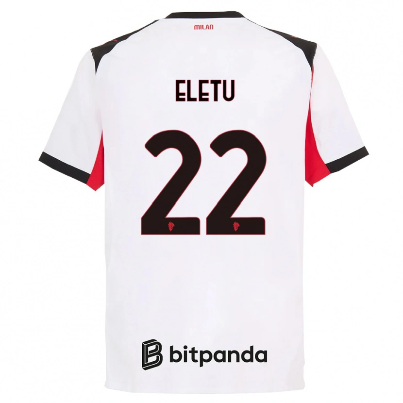 Danxen Hombre Camiseta Victor Eletu #22 Blanco Negro 2ª Equipación 2025/26 La Camisa México