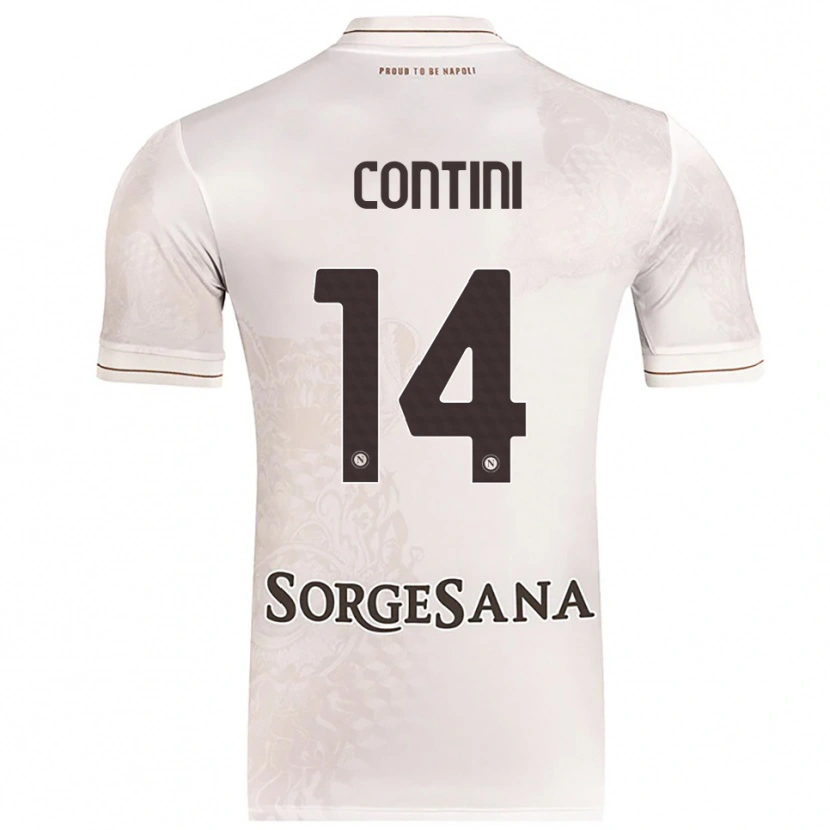 Danxen Hombre Camiseta Nikita Contini #14 Champán Marrón 2ª Equipación 2025/26 La Camisa México
