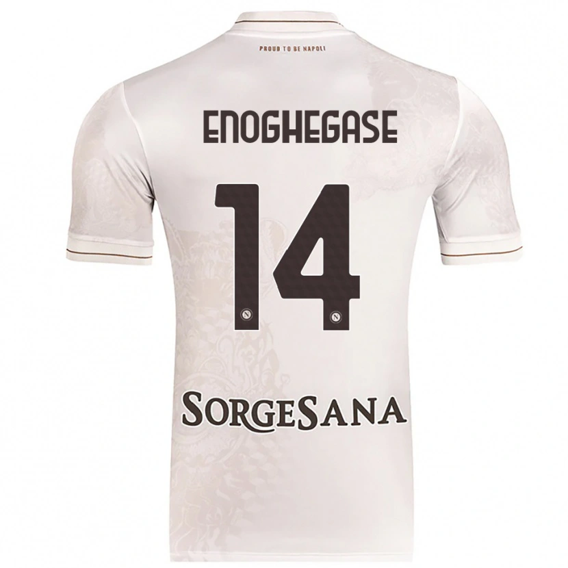 Danxen Hombre Camiseta Favour Enoghegase #14 Champán Marrón 2ª Equipación 2025/26 La Camisa México