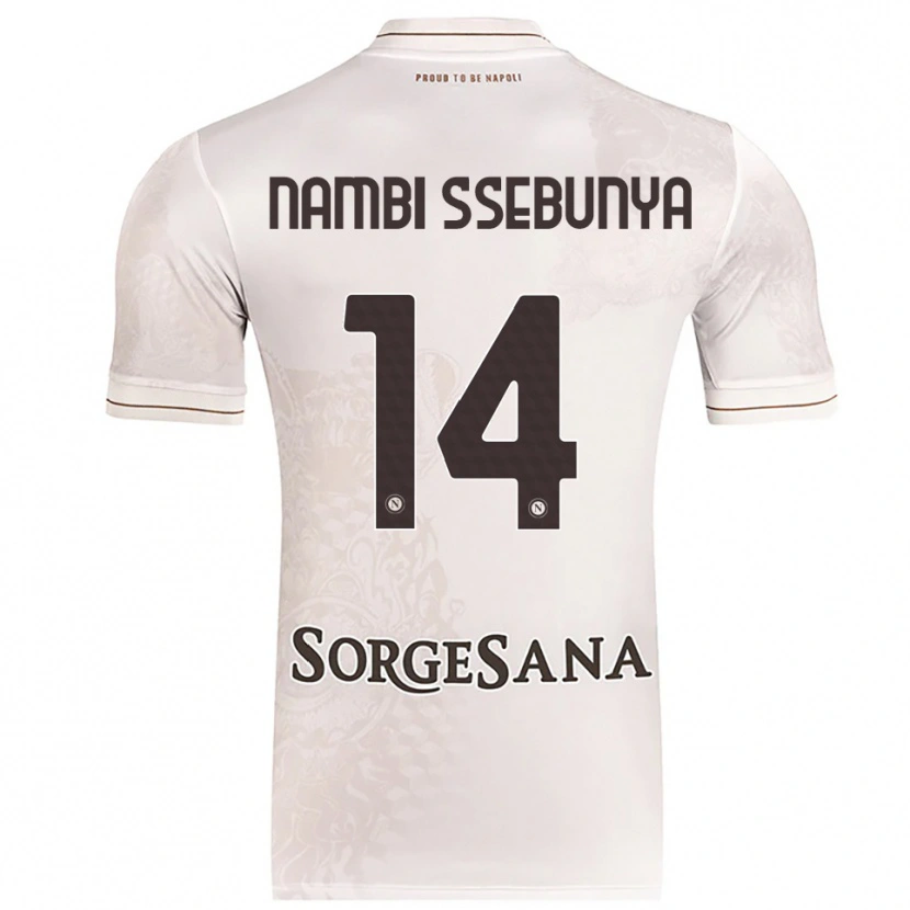 Danxen Hombre Camiseta Violah Nambi Ssebunya #14 Champán Marrón 2ª Equipación 2025/26 La Camisa México