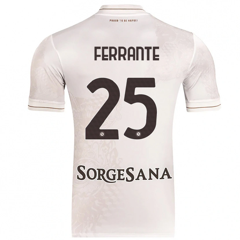 Danxen Hombre Camiseta Mathias Ferrante #25 Champán Marrón 2ª Equipación 2025/26 La Camisa México