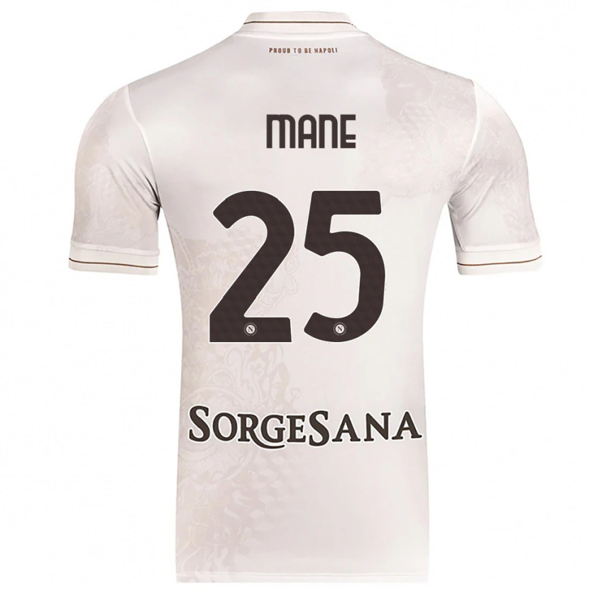 Danxen Hombre Camiseta Balla Mousa Mane #25 Champán Marrón 2ª Equipación 2025/26 La Camisa México