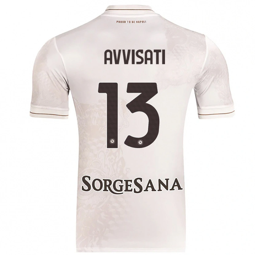 Danxen Hombre Camiseta Domenico Avvisati #13 Champán Marrón 2ª Equipación 2025/26 La Camisa México