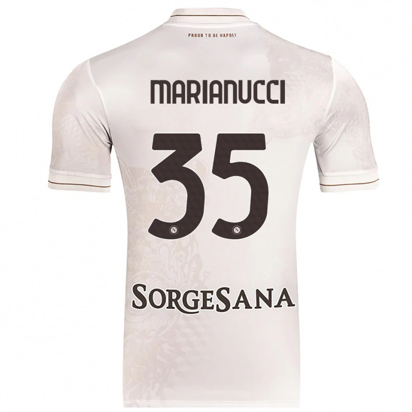 Danxen Hombre Camiseta Luca Marianucci #35 Champán Marrón 2ª Equipación 2025/26 La Camisa México