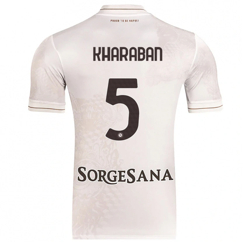 Danxen Hombre Camiseta Vitaliy Kharban #5 Champán Marrón 2ª Equipación 2025/26 La Camisa México