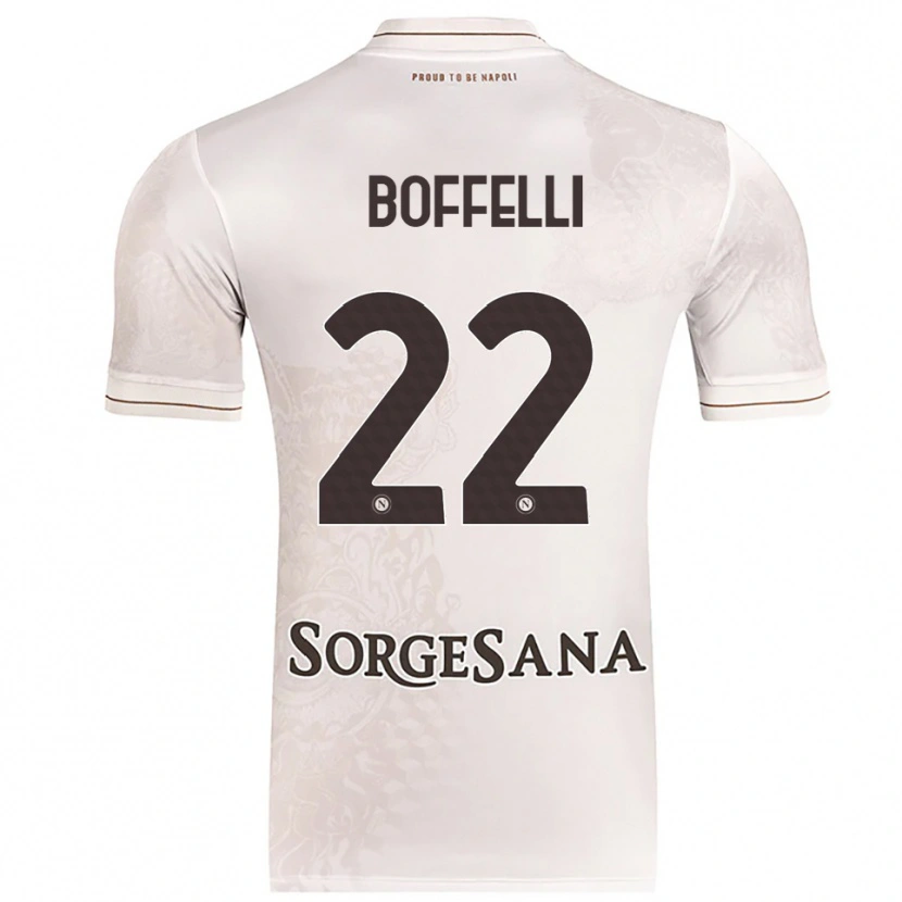 Danxen Hombre Camiseta Valerio Boffelli #22 Champán Marrón 2ª Equipación 2025/26 La Camisa México